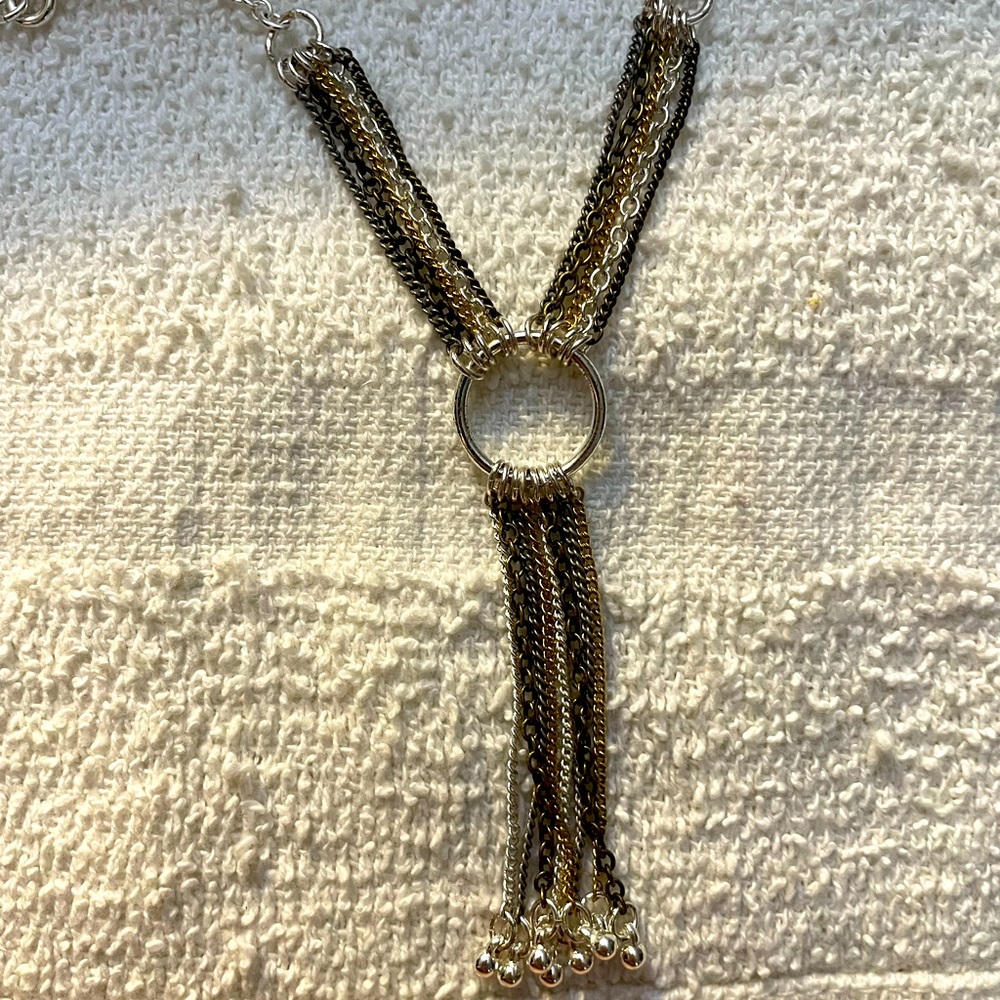 25” Vintage fringe benefits Y chain necklace